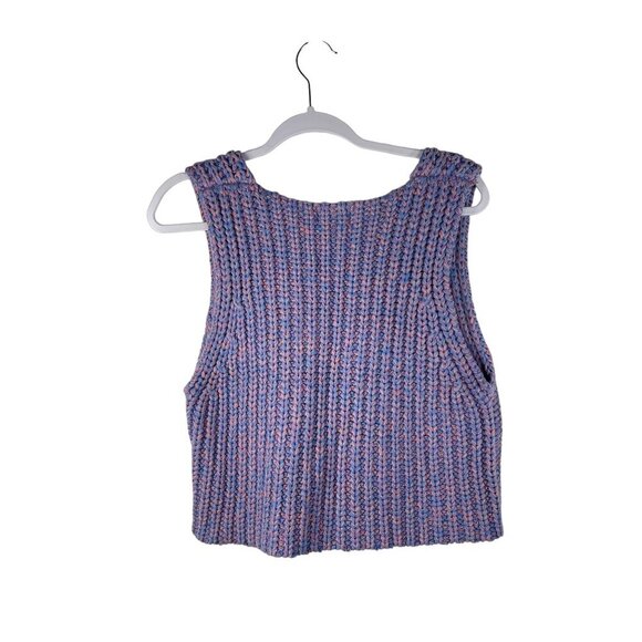 BOHME Multicolor Chunky Knit Sweater Vest Grandma Tank S - Picture 5 of 7